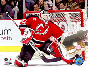 Brodeur has Krispy Kreme donuts!