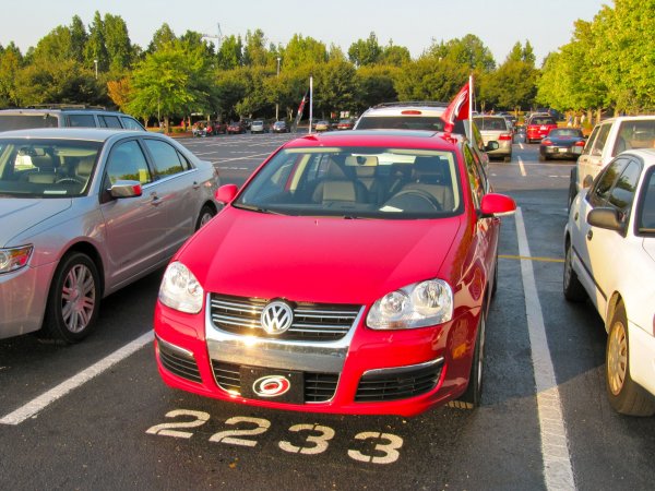 the Canesmobile in the RBC Center parking lot