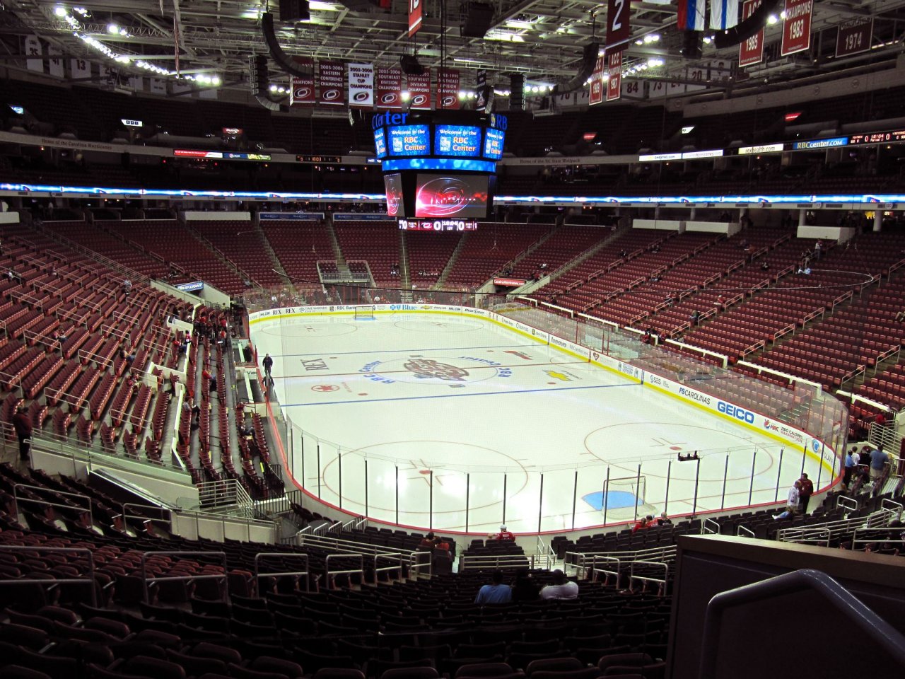 the ice is clear, people are trickling in