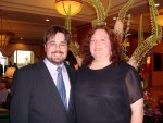 Cynthia and I (check out the binary tie!)