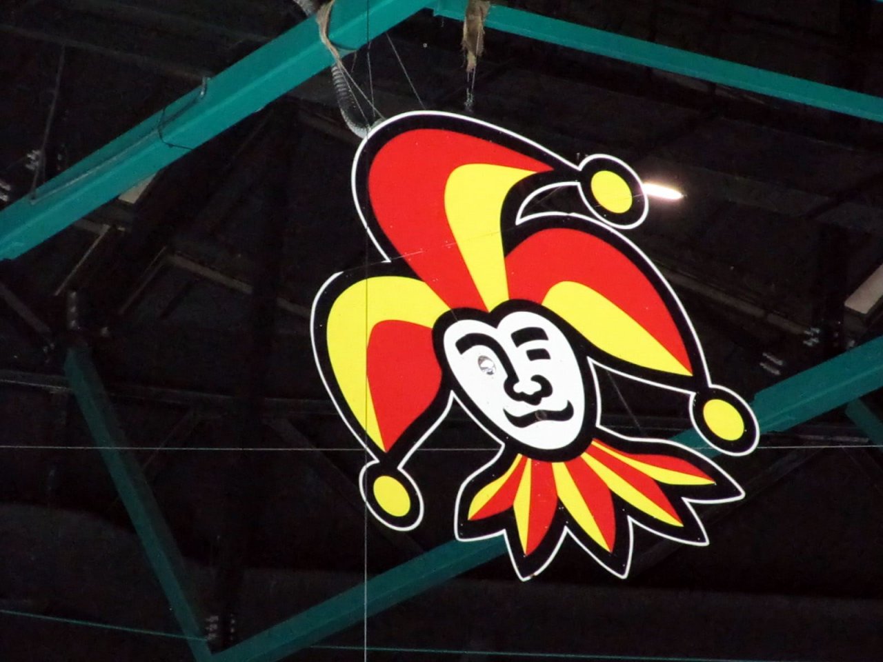 Jokerit logo hanging from the ceiling