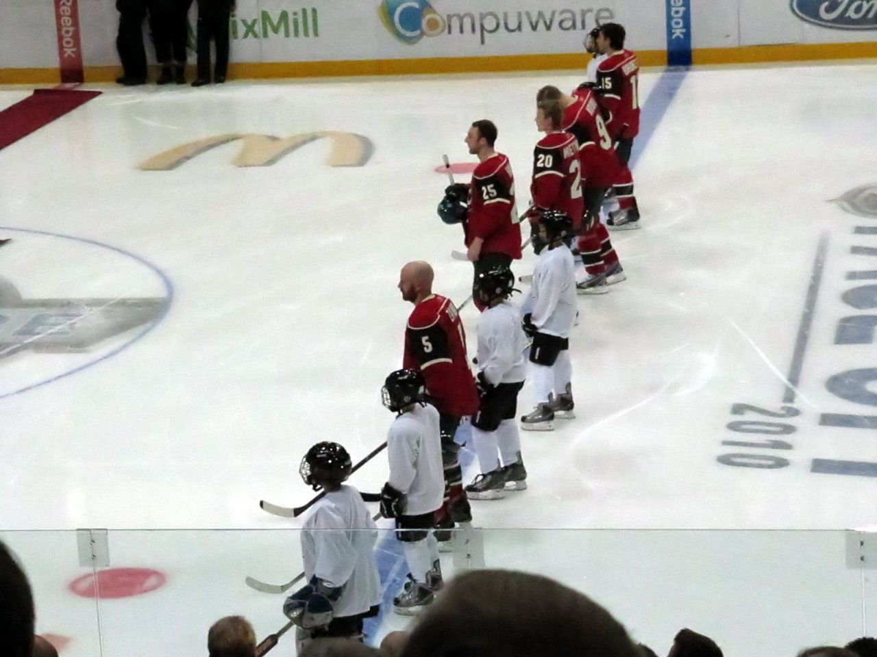 the Wild during the national anthem