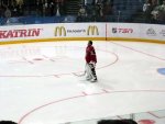 Backstrom during the national anthem