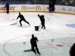 clearing the ice - their guys actually skate  ;)