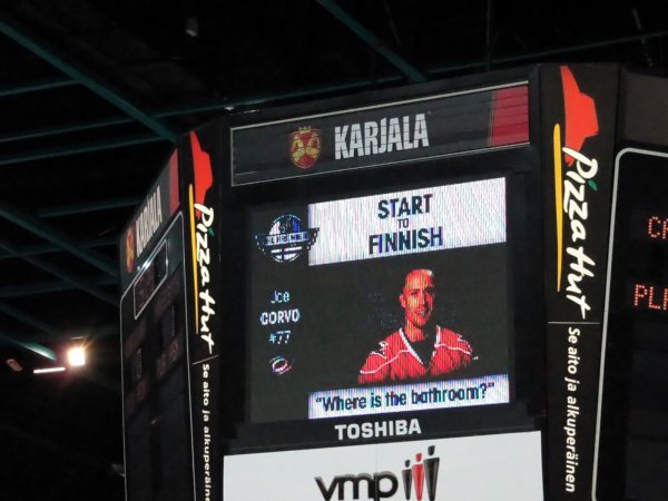hilarious segment where they get players to say Finnish phrases