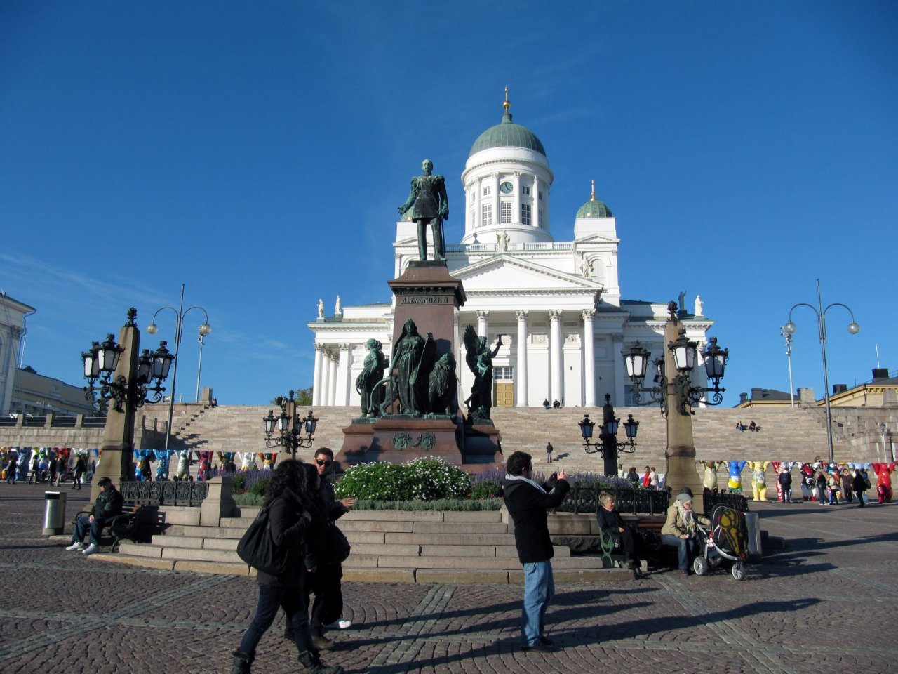 Alexander II statue outside of the Helsinki Cathedral.