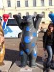 Kroatia Buddy Bear.  Love the fish tank look.
