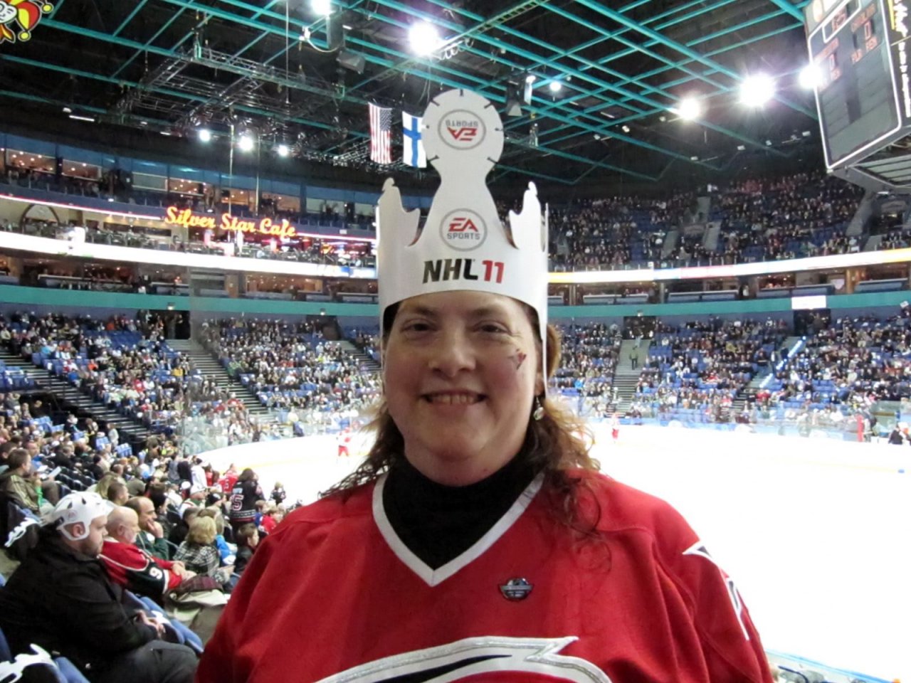Cynthia wearing her "crown"