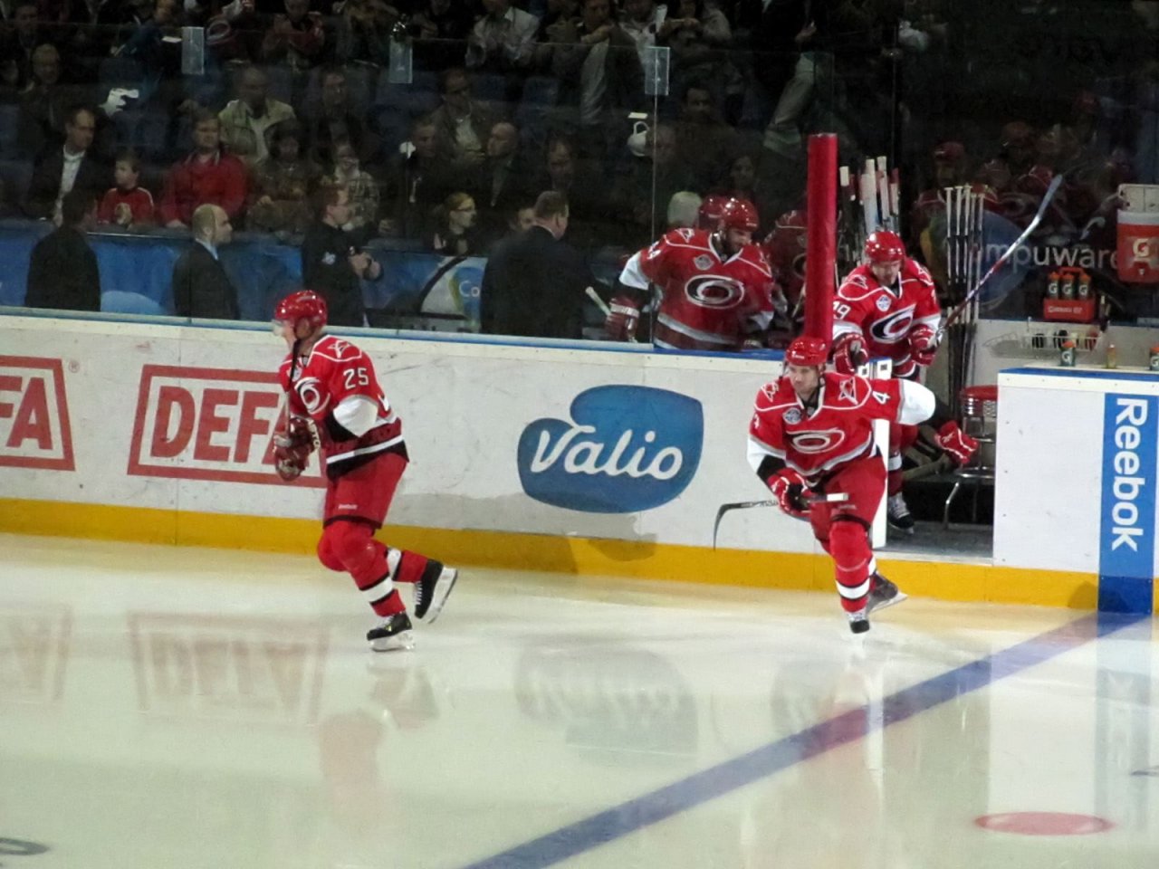 starters coming out on the ice