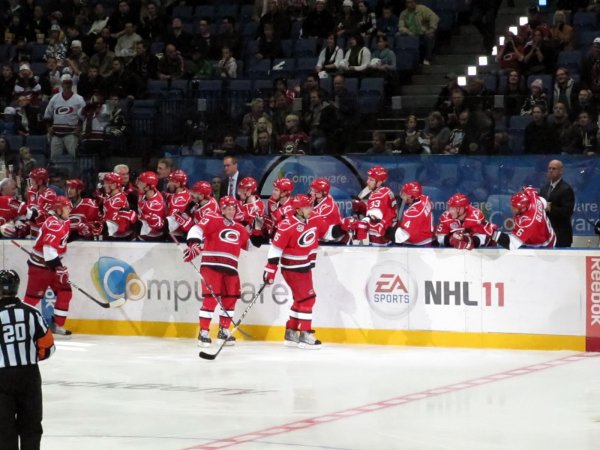celebrating at the bench