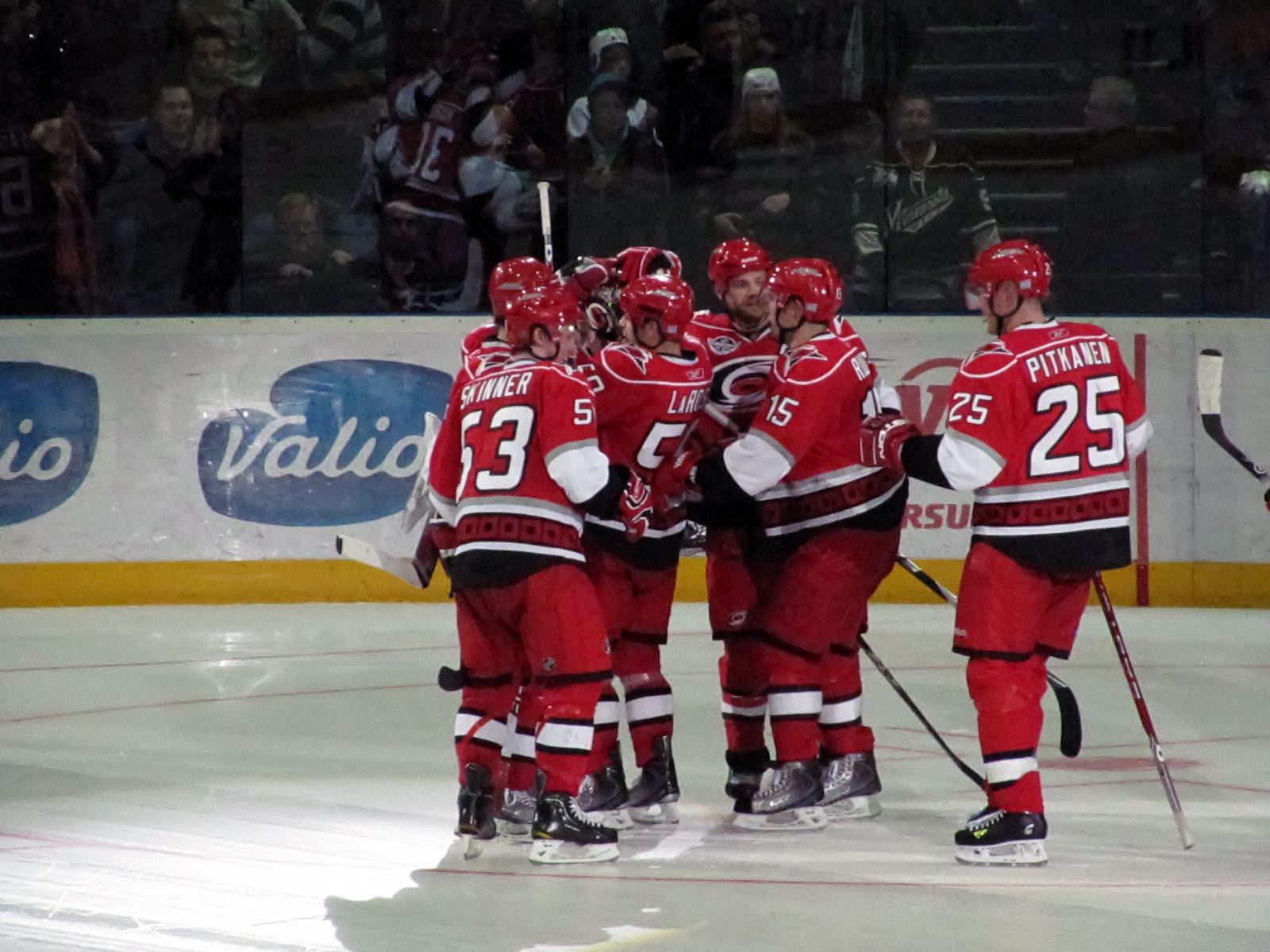 celebrating the win