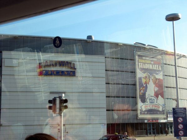 Arriving at Hartwall Areena.