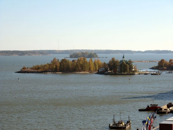 looking out at the bay from the Palace
