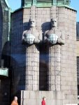 the "stone men" of the train station
