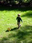 04. Cameron playing in the yard.