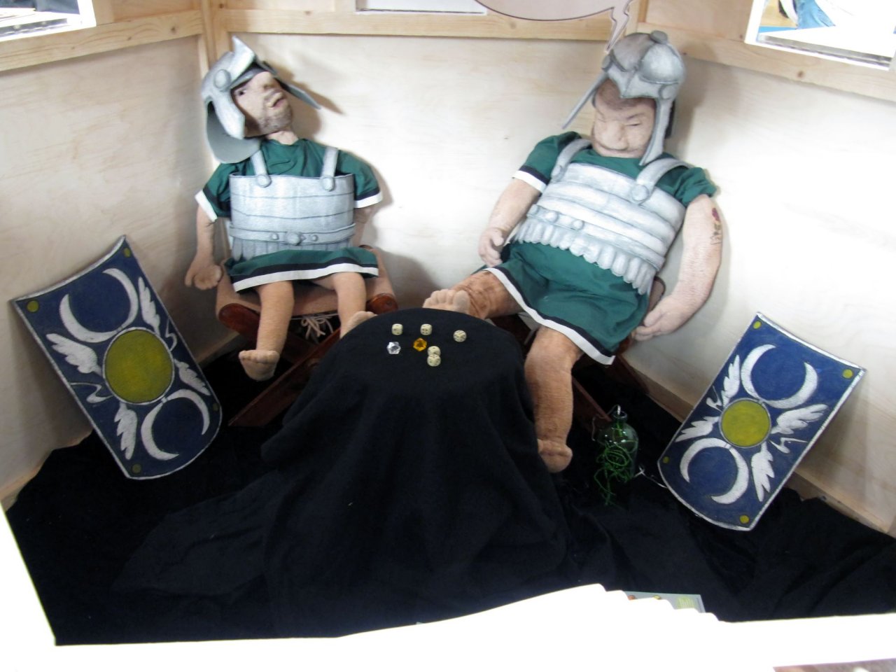 playing dice and sleeping?