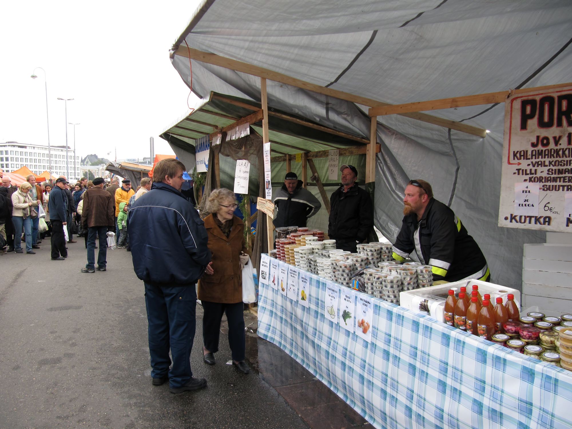 at the market near the water
