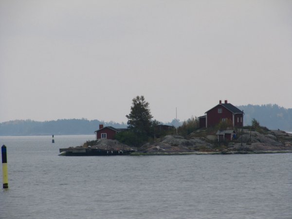 on the boat to Suomenlinna