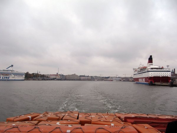 on the boat to Suomenlinna