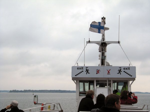 on the boat to Suomenlinna