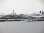 looking back towards helsinki from Suomenlinna