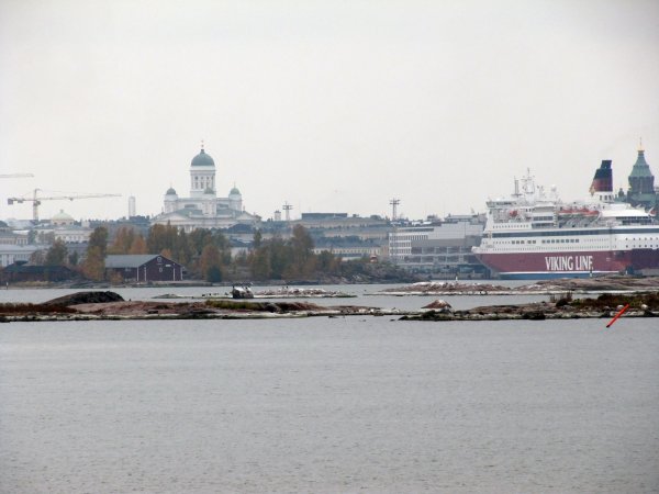 looking back towards helsinki from Suomenlinna