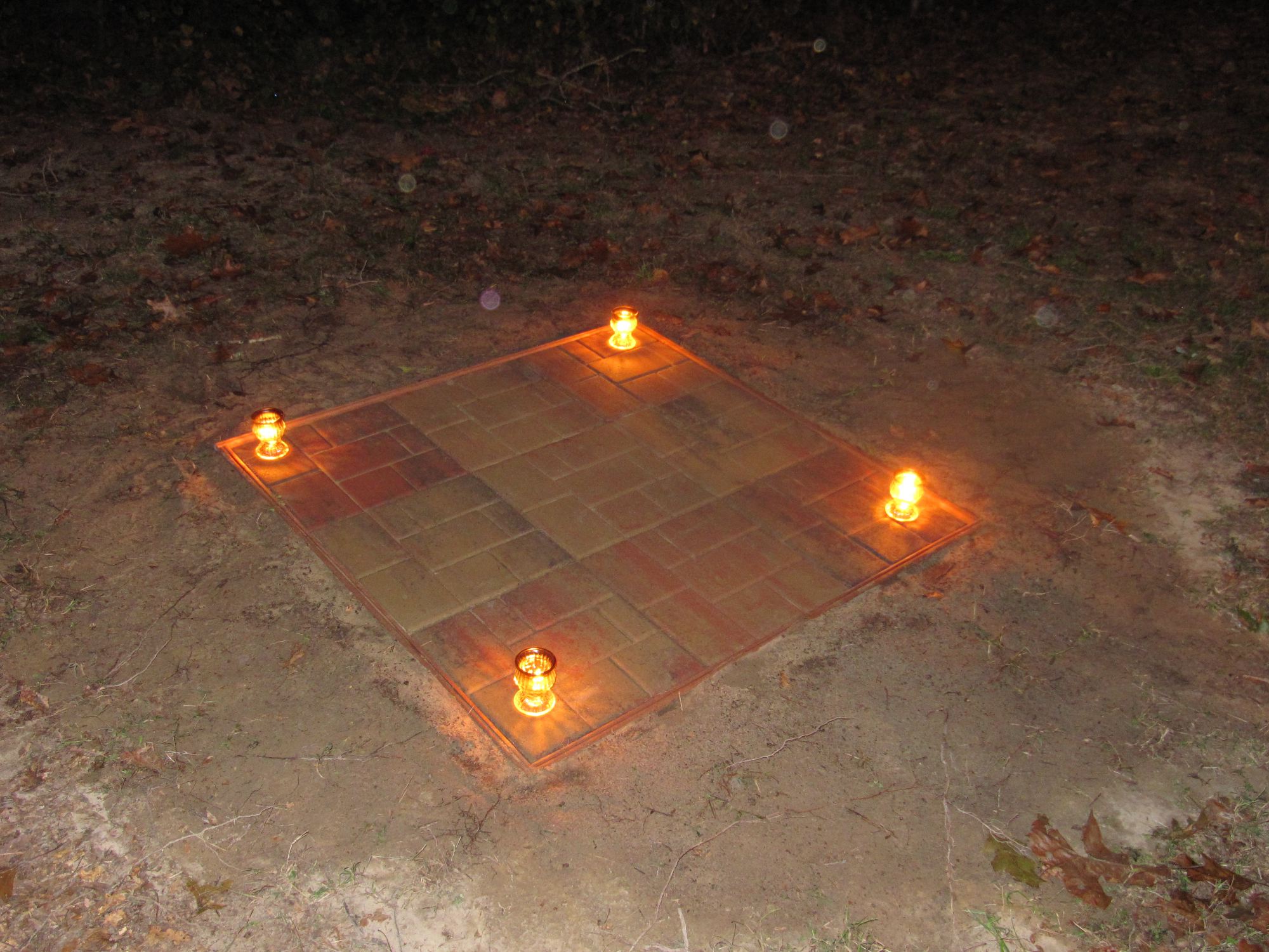 new little patio for the fire pit