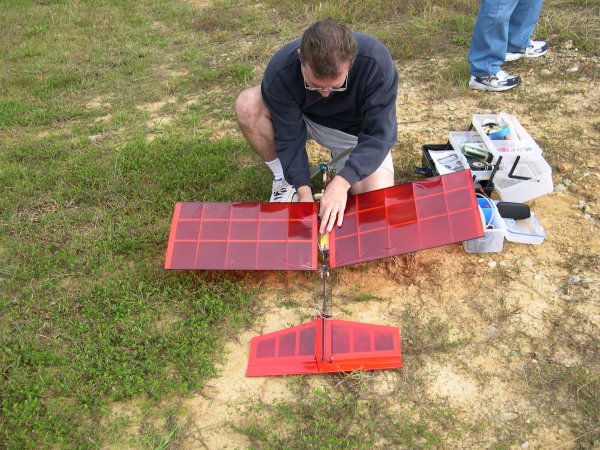 31. Mike setting up his RC plane