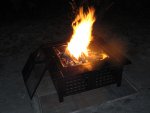 fire pit IN ACTION, being fiery