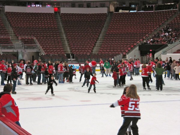 skaters on the ice