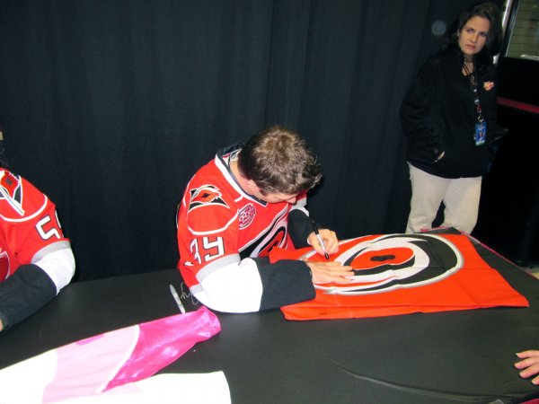 Dwyer signing our flag