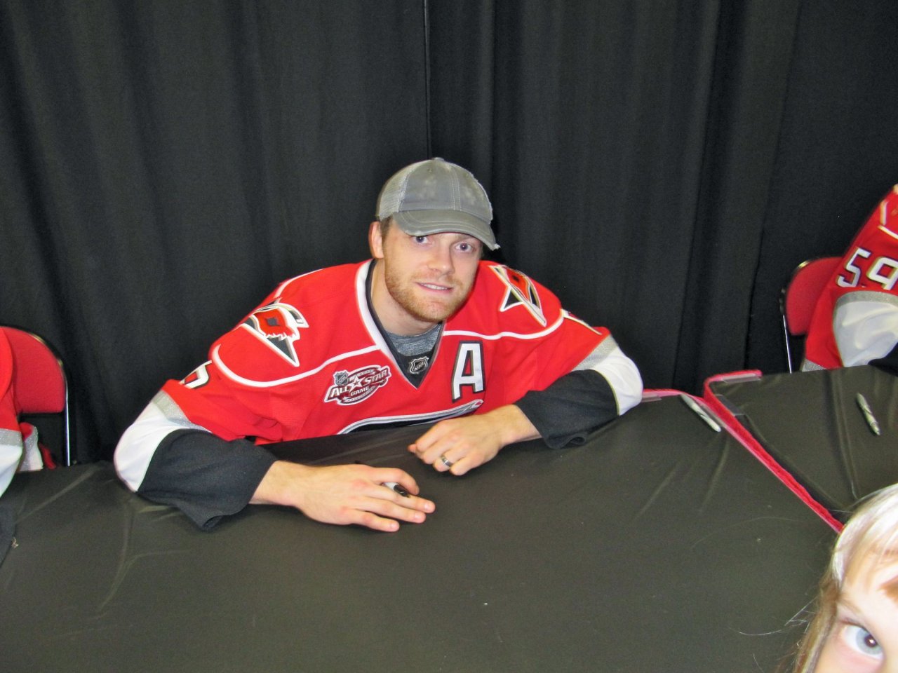 Tim Gleason cheesing for the camera