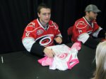 Tlusty signing Stephanie's jersey