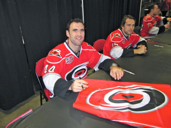 Jay Harrison signing our flag