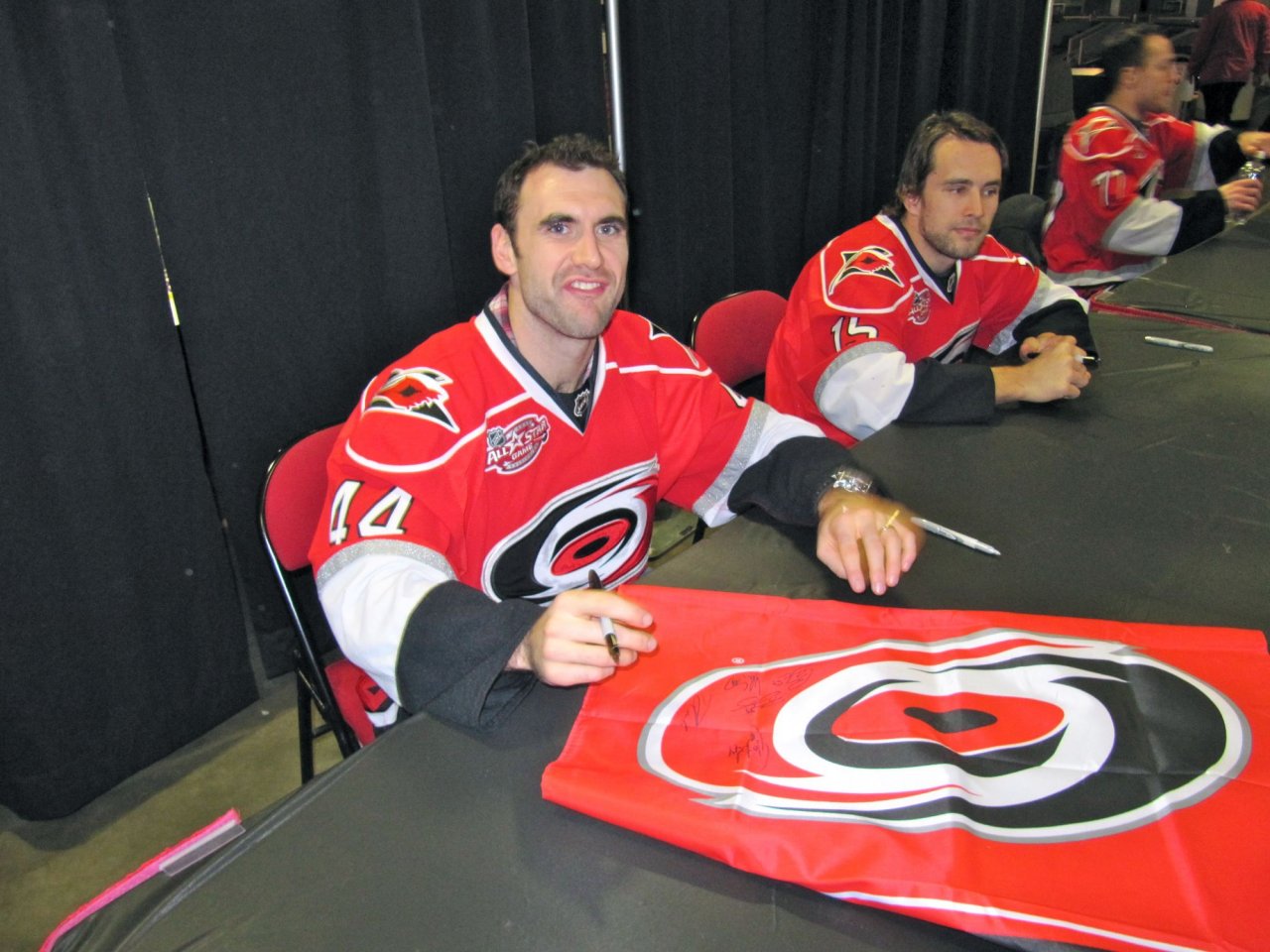 Jay Harrison signing our flag