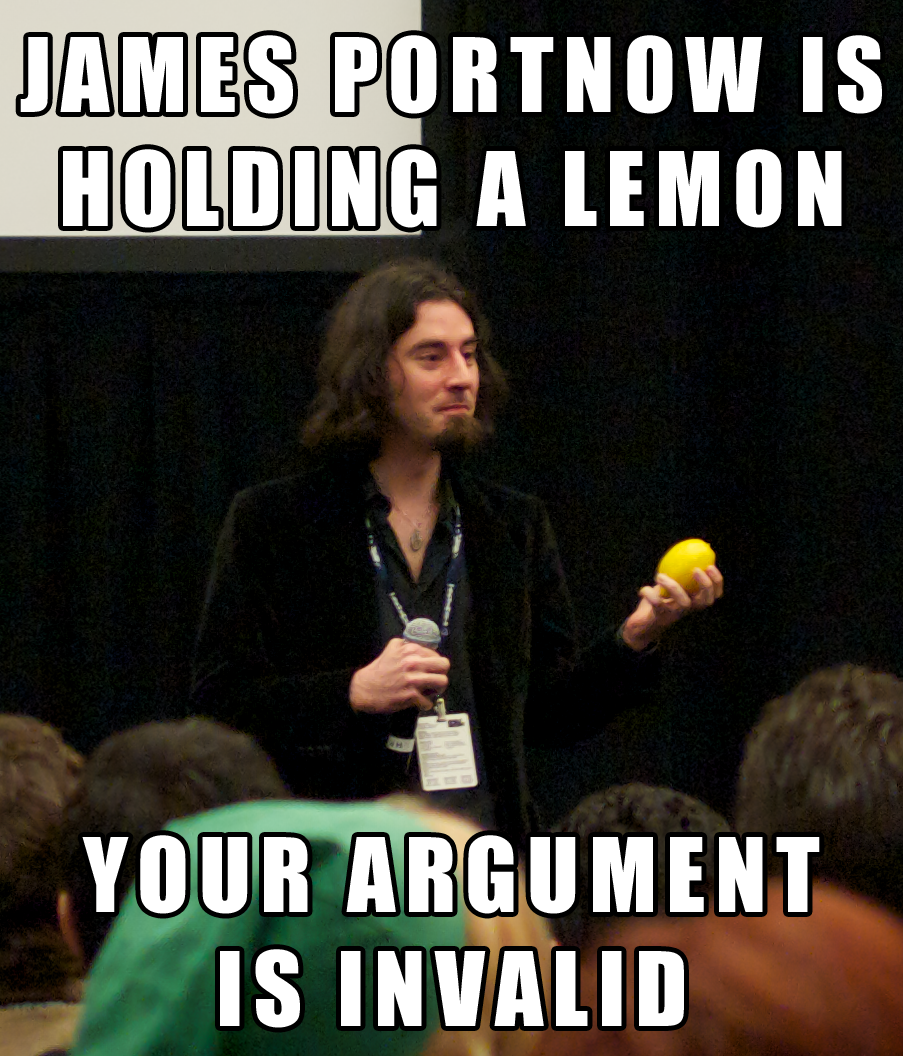 James Portnow is Holding a Lemon - Your Argument is Invalid