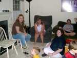 Chrissy, Rachel, Heather, and Janell (and Eamon playing games)