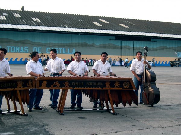 Band Playing while Disembarking in Guatemala