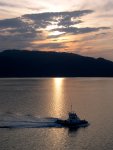 Tugboat at Sunset