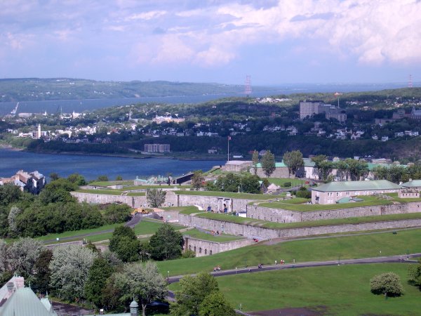 Quebec City - A view of the citadel from the hotel.