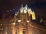 Quebec City - The chateau at night.