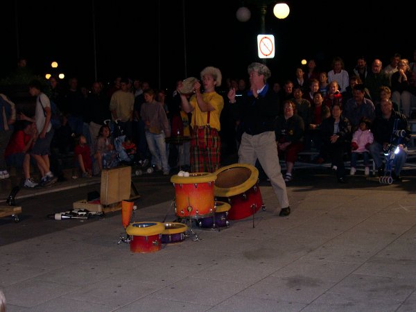 Quebec City - ...and makes him do something strange with a drum...