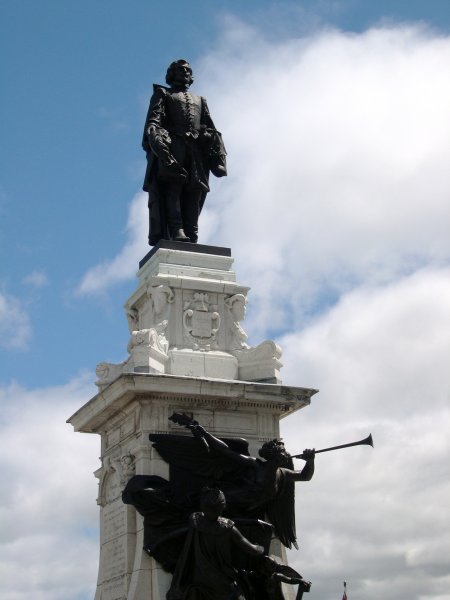 Quebec City - A statue in old Quebec.
