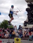 Quebec City - Juggling knives.