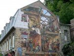 Quebec City - Very cool mural on the side of a building.