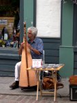 Quebec City - A harpist in old Quebec.