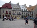 Quebec City - A square in the middle of old Quebec.