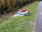 A couple resting at the Wilson Creek Valley overlook  ;)