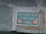 We're at a mile from sea level!