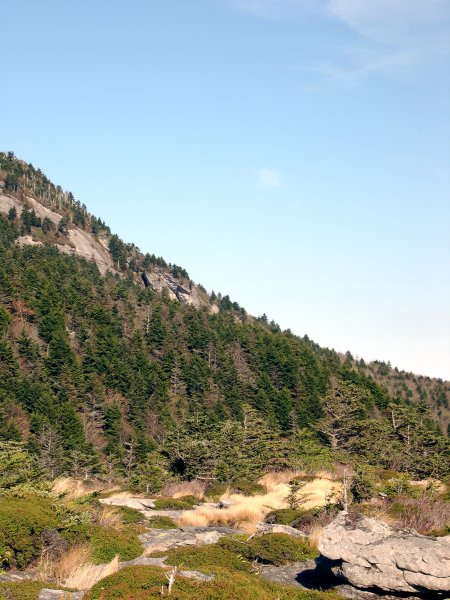 There's a little bit more to the mountain, but not much.